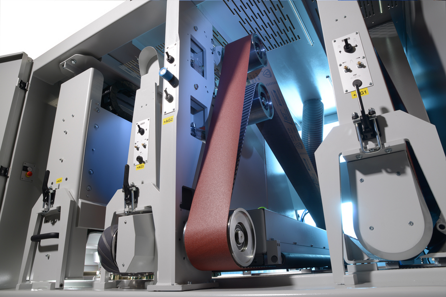 WEBER Querbandaggregat fuer Holzschleifmaschine