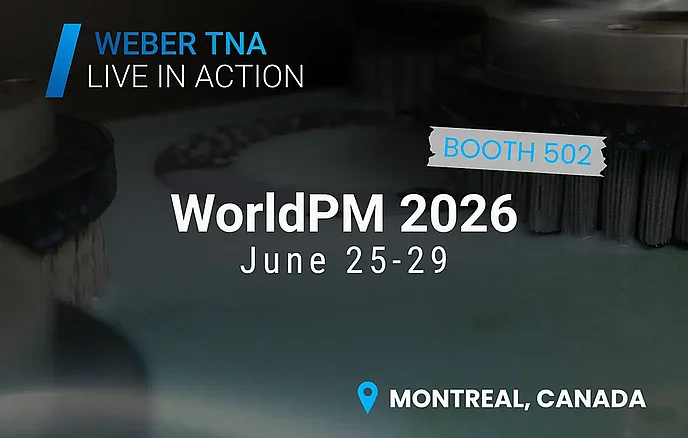 Weber TNA Detailaufnahme mit Infos zur Messe WorldPM2026