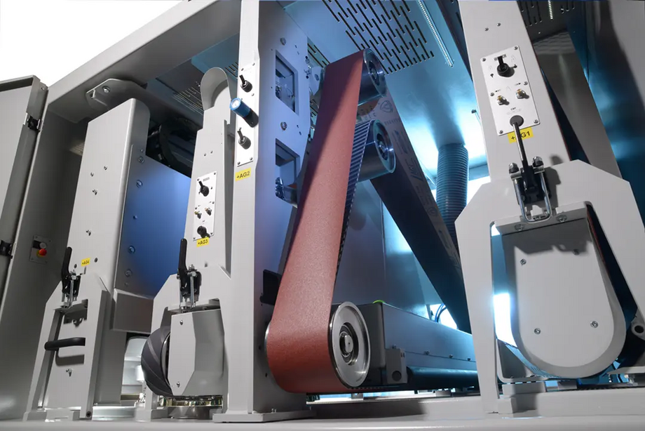 WEBER Querbandaggregat fuer Holzschleifmaschine